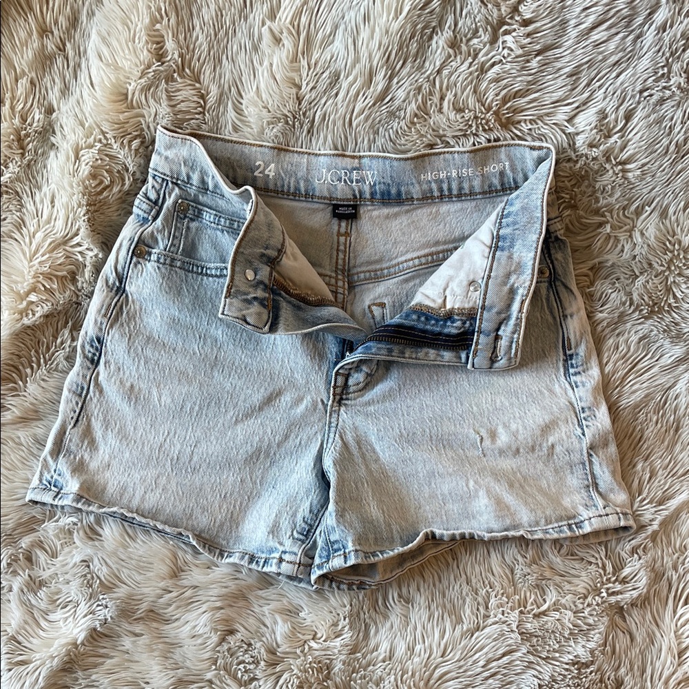 J. Crew Women's High Waist Denim Shorts